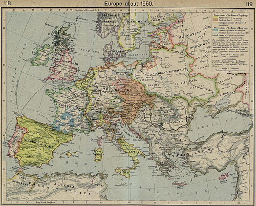 Europe about 1560 AD