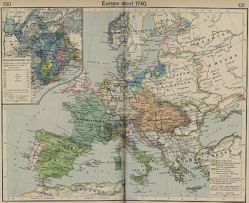 Europe about 1740 AD