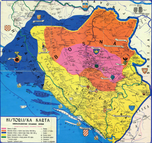 Historical map of the Bosnian State